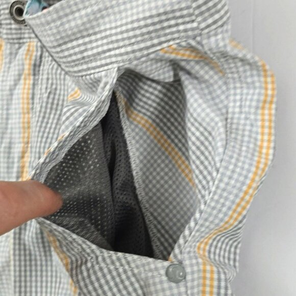 Lululemon Men's Kahuna Shorts Gray Orange Plaid Lightweight 8.5" Inseam Sz 34 - Picture 6 of 16